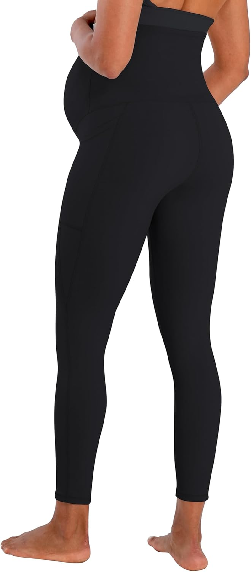 Sunvalix Maternity Leggings &ndash; Buttery Soft over the Belly Yoga Pants for Spring & Summer, Workout & Lounge image number 4