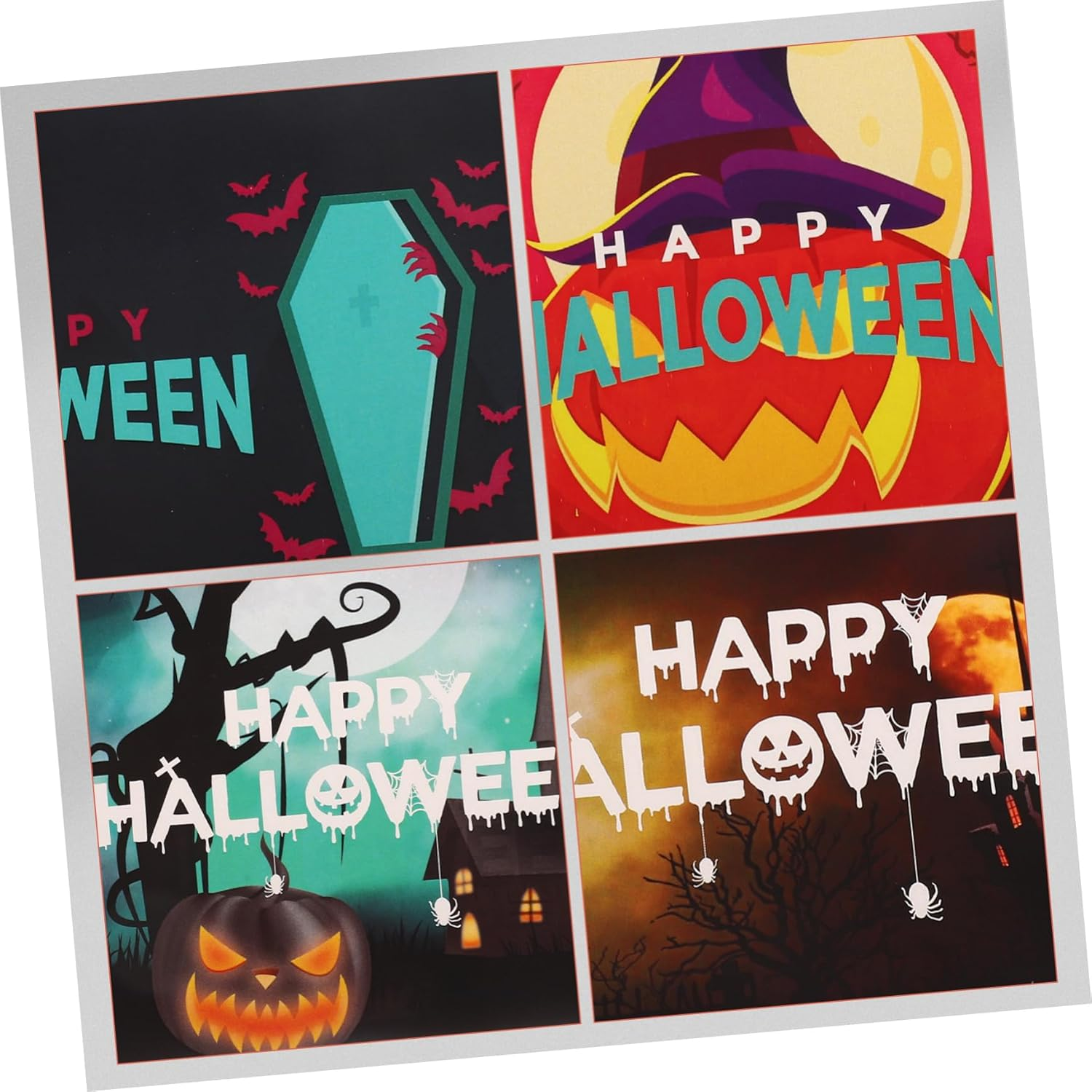 Gadpiparty 12 Sets Halloween Card Happy Halloween Greeting Card Halloween Party Card Message Cards Halloween Envelops Ghost Decor Festival Blessing Cards Cartoon Cards Pumpkin Paper Fold image number 2