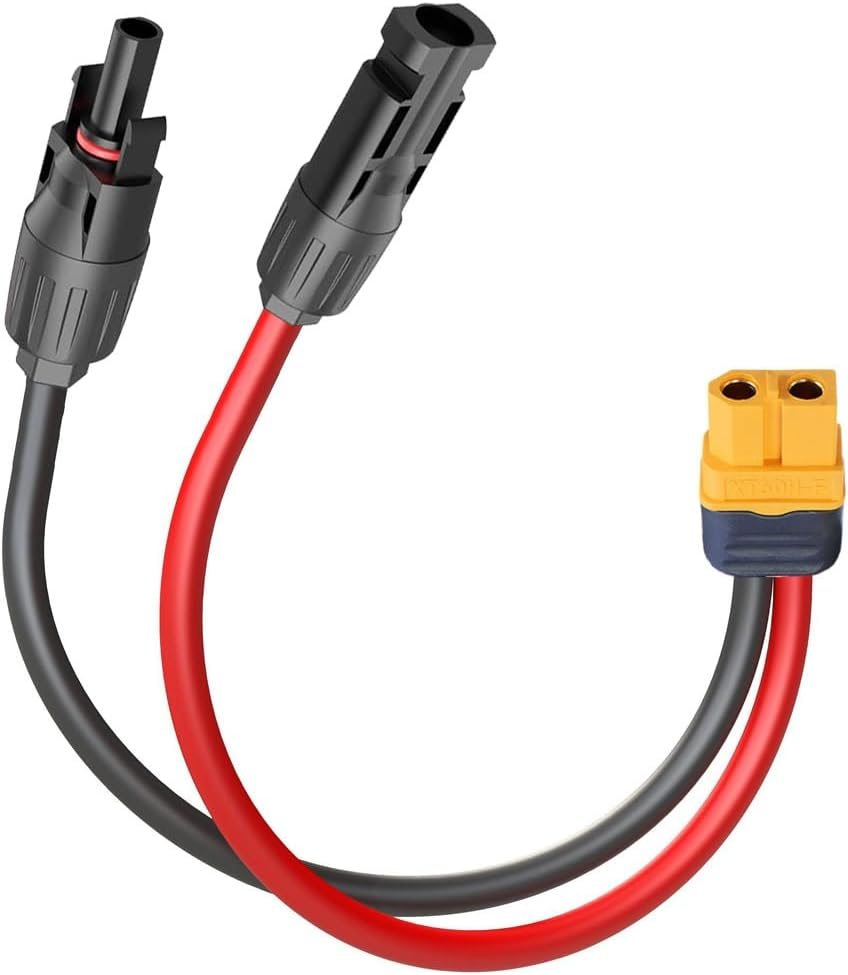 Solar Kits XT60 Adapter Works with MC4 Connector Charge the Portable Power Station from Solar Panels (MC4-XT60) image number 4