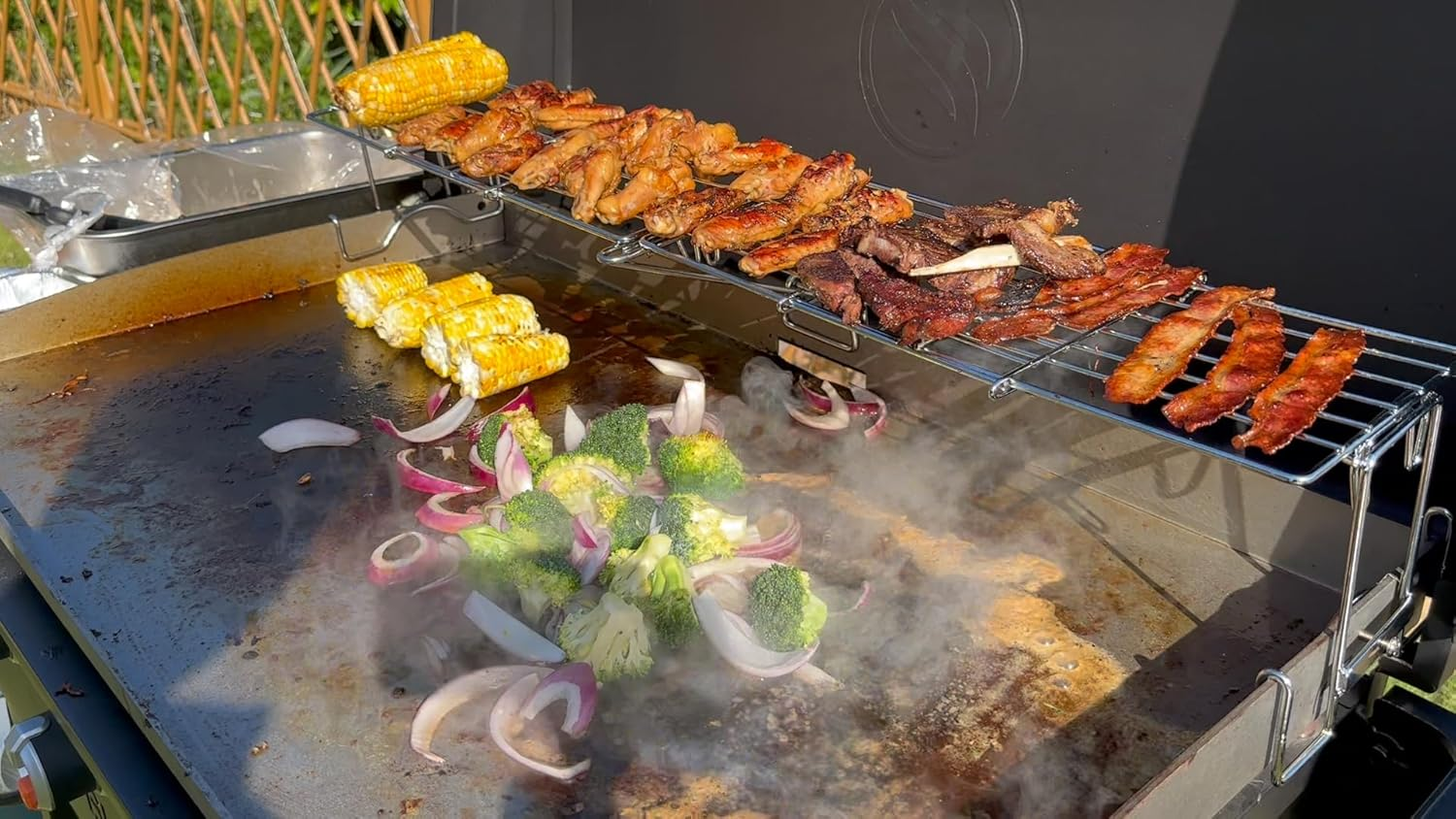 Adjustable Warming Rack for Blackstone 17-36 Inch Griddles, Weber 28" Griddle, Camp Chef & Pit Boss Tabletop Griddles image number 5