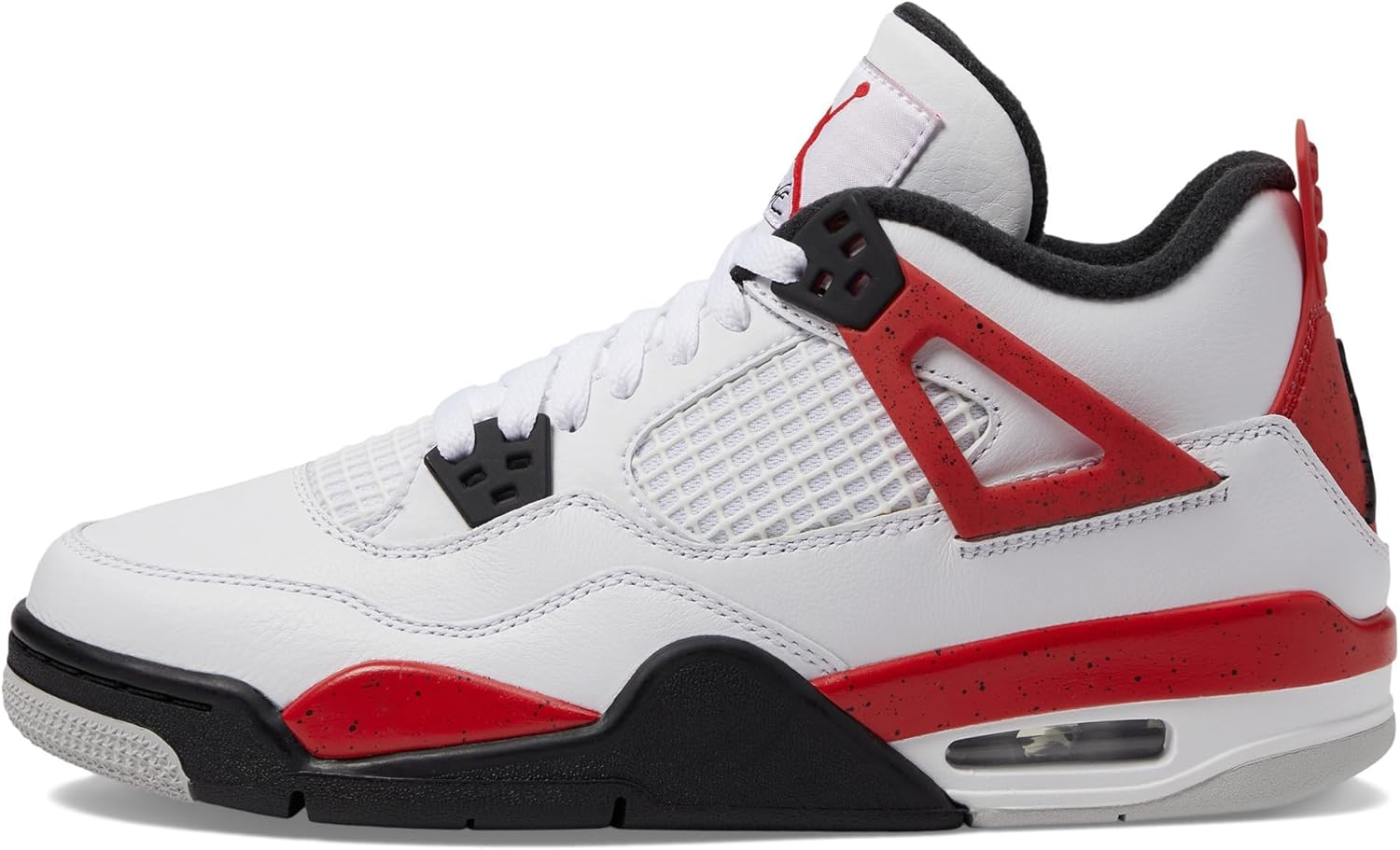 Jordan Boy'S Air 4 Retro (Big Kid) White/Fire Red/Black/Neutral Grey 5.5 Big Kid M
