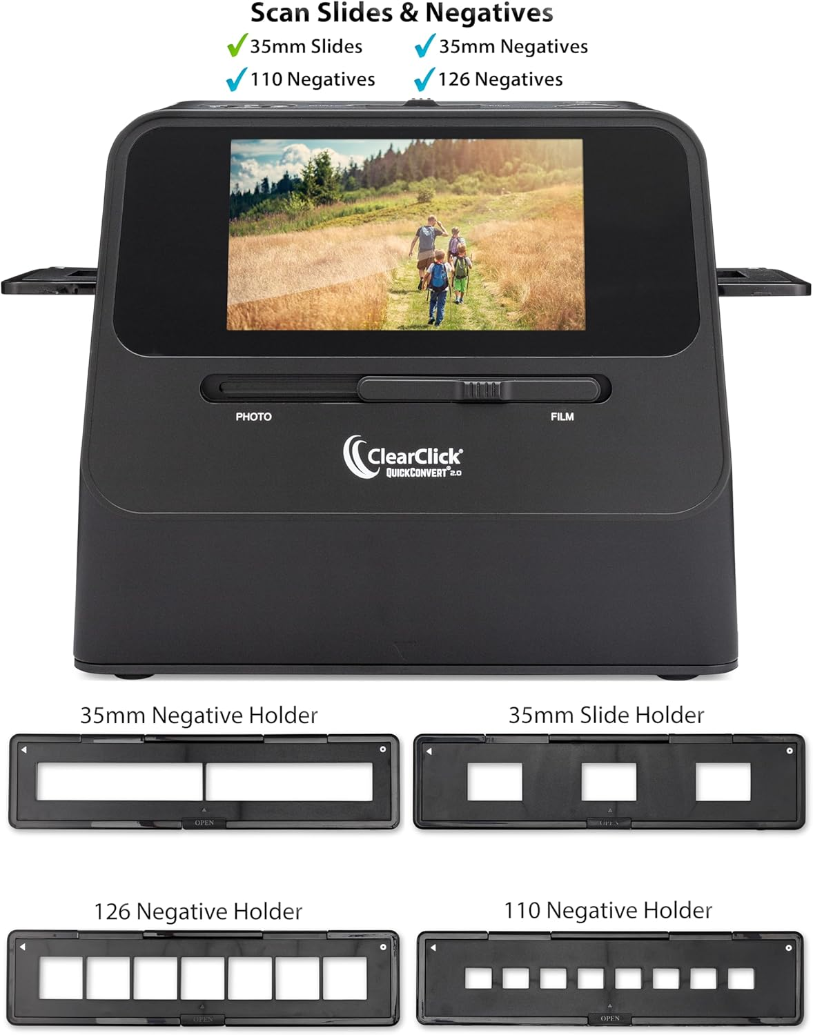 Clearclick 14 MP Quickconvert 2.0 Photo Slide and Negative Scanner - Scan 4X6 Photos & 35Mm 110 126 Film image number 4