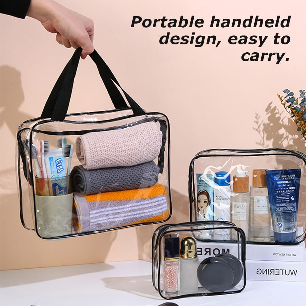 TOMVAES 6 Packs Toy Storage Bags with Zipper,Clear PVC Organizing Bags, Waterproof Toy Bags for Board Games,Handheld Toy Storage Organizer for Building Blocks Board Games Toys Cosmetic (6) image number 6