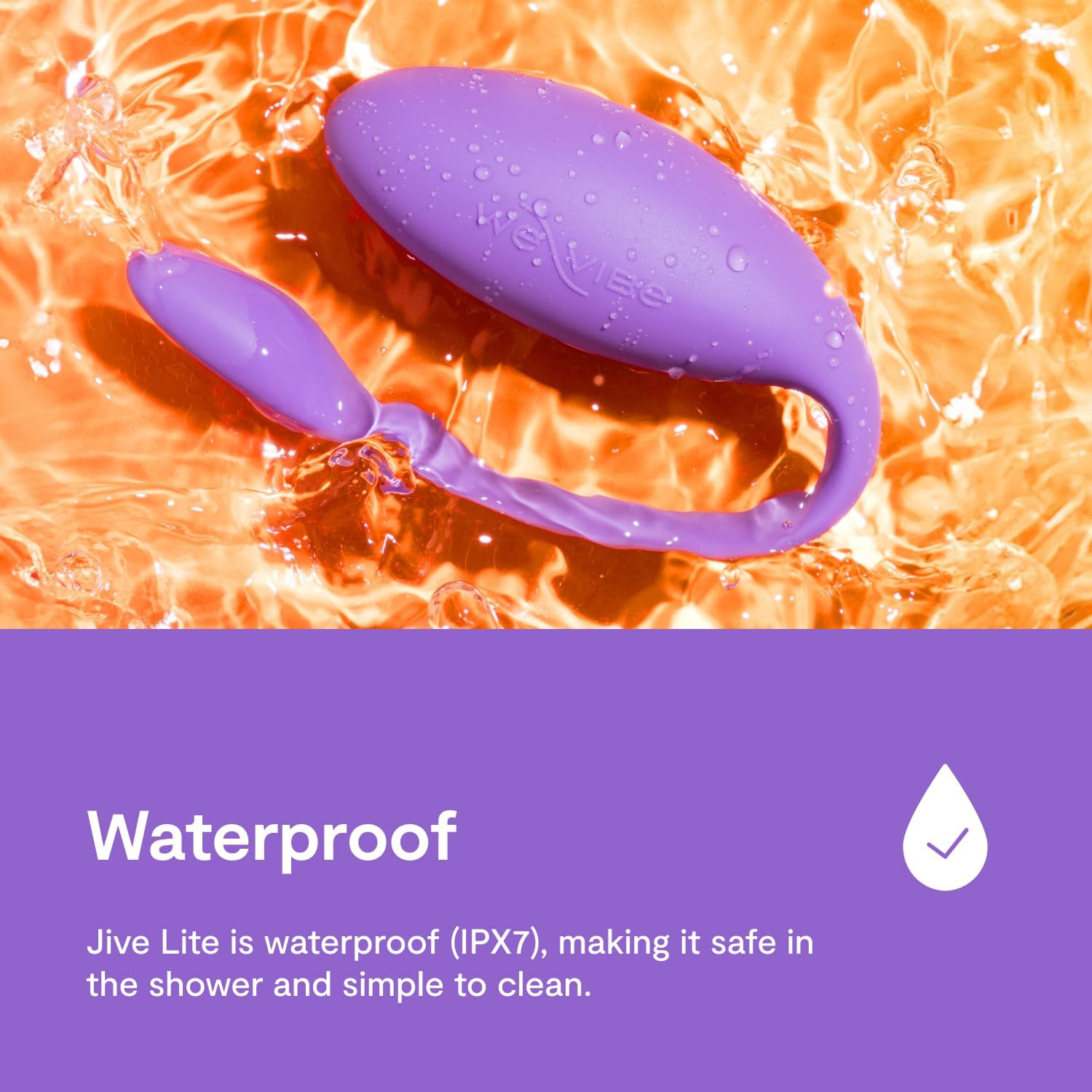 We-Vibe Jive Lite Wearable G-Spot Vibrator &ndash; Egg Vibrator &ndash; Vibrating Adults Sex Toy for Women & Couples &ndash; App Control &ndash; 10 Intensity Levels &ndash; Waterproof &ndash; Rechargeable