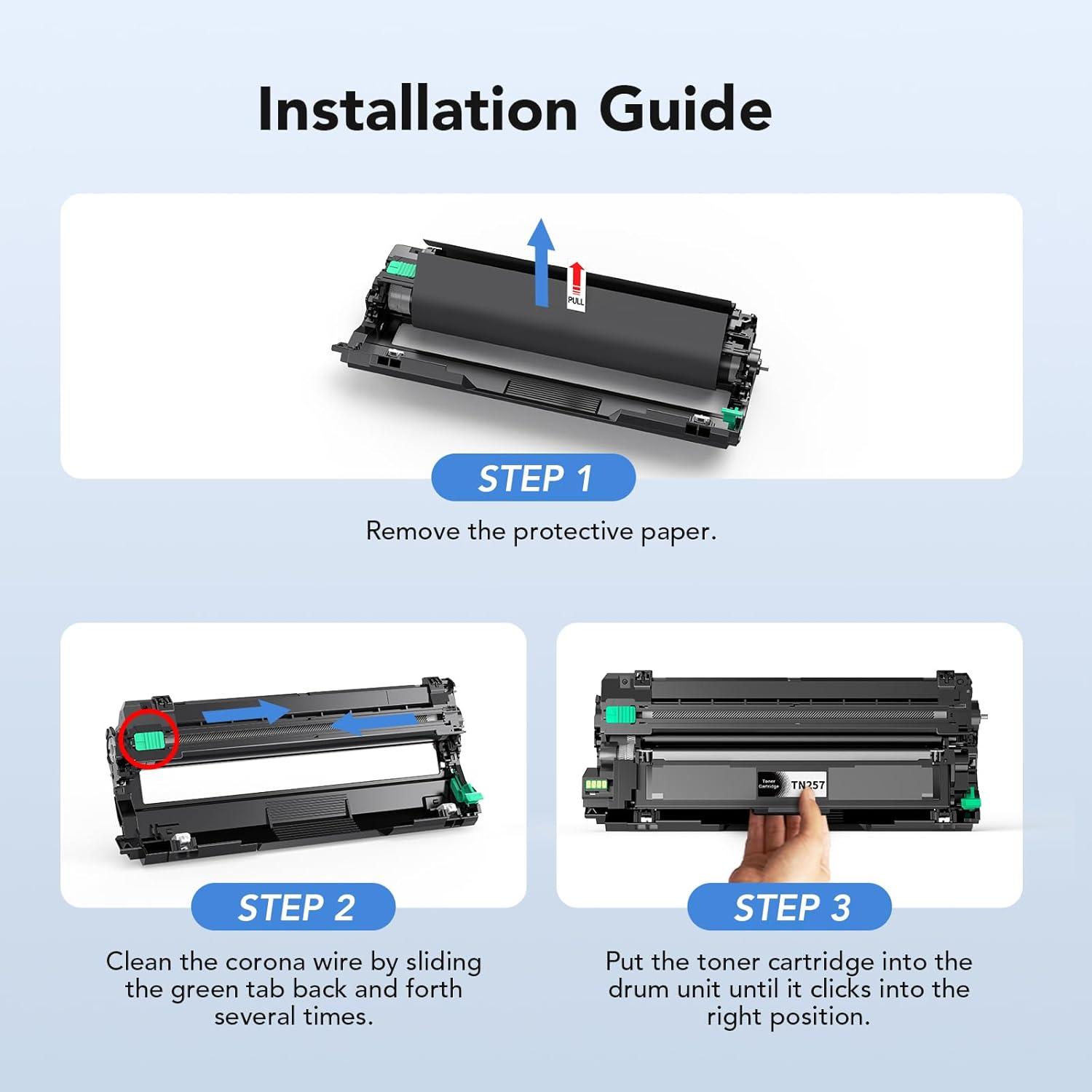 DR253CL Compatible Drum Units for Brother DR-253CL HL-L3230CDW, HL-L3270CDW, MFC-L3745CDW, MFC-L3770CDW, MFC-L3750CDW, DCP-L3510CDW, Set of 4 (1 Black, 1 Cyan, 1 Magenta, 1 Yellow) image number 4