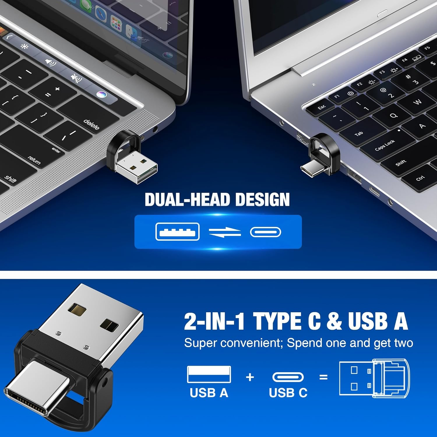 2 in 1 USB Type C Wireless Presentation Clicker Rechargeable, Finger Ring Powerpoint Clicker with Red Laser Pointer, Presenter Remote PPT Clicker for Powerpoint Presentations for Mac Computer Laptop image number 5