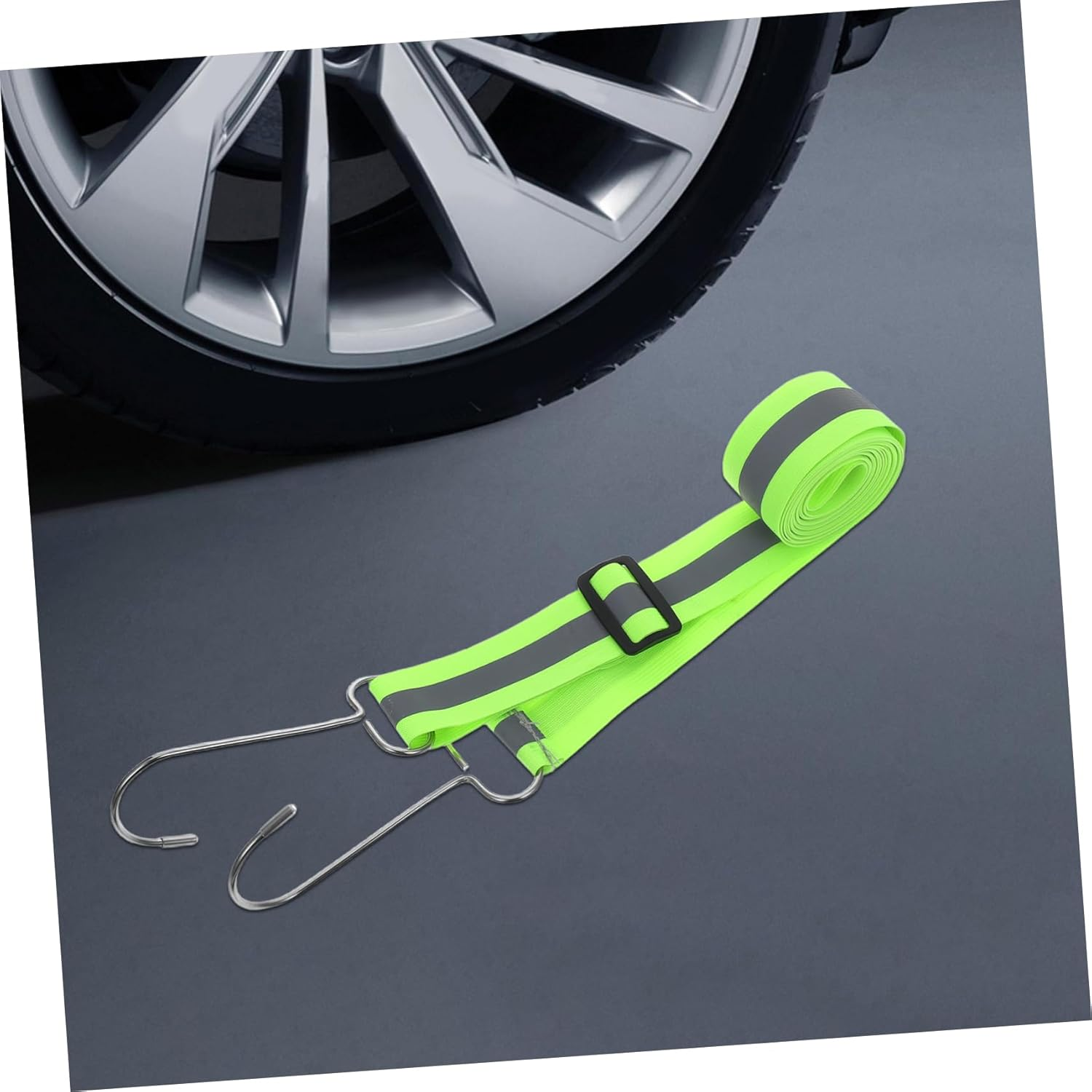 GLEAVI Reinforced Reflective Car Cover Straps Adjustable Tape for Easy Installation Protective Cover High Visibility Reflective Stripes Fluorescent image number 6