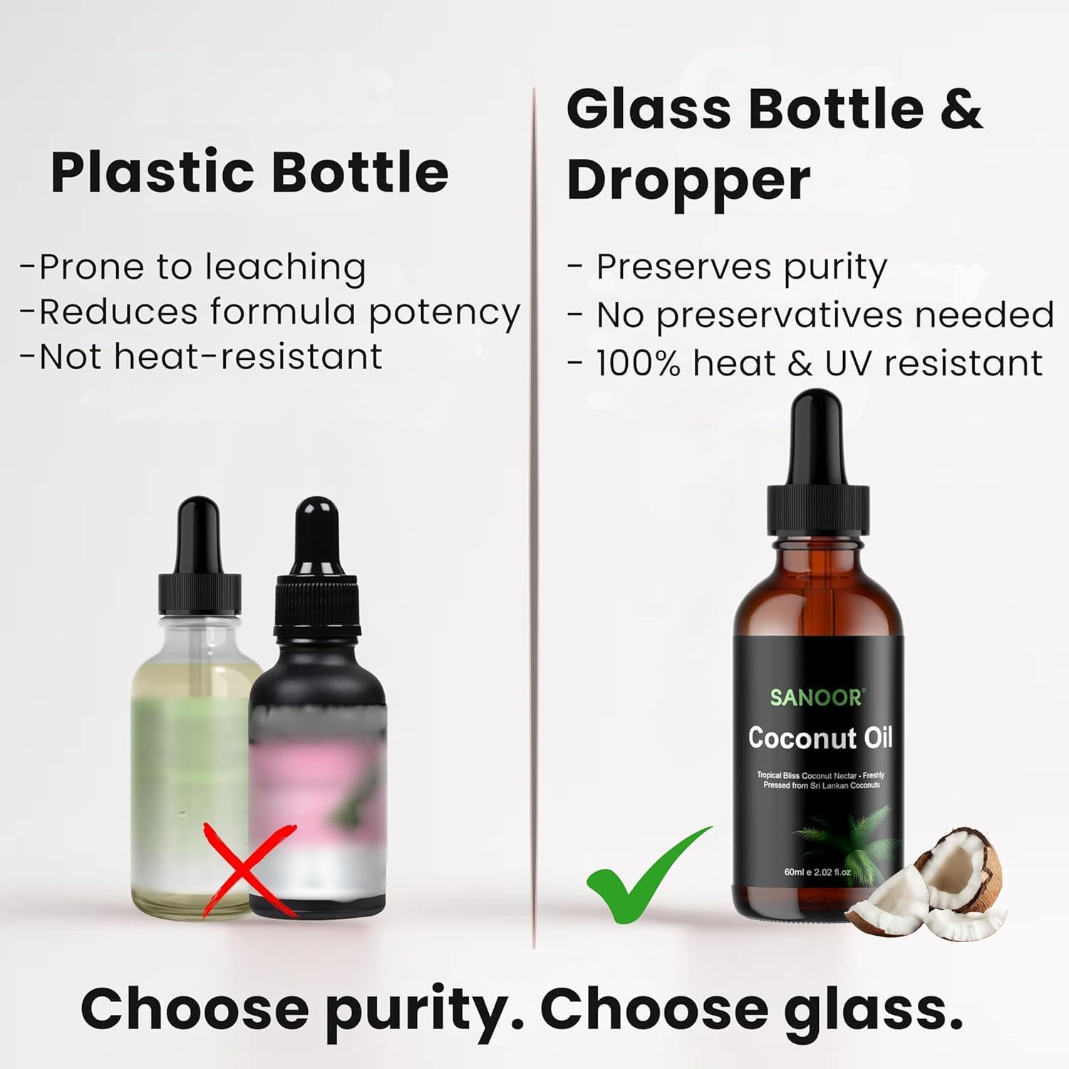 Coconut Oil 100% Pure | Cold Pressed Raw Beauty Oil | Hair, Skin & Body | Deep Moisture, Natural Shine & Anti-Frizz | Multi-Purpose Hydration & Skincare | 60 ML image number 6