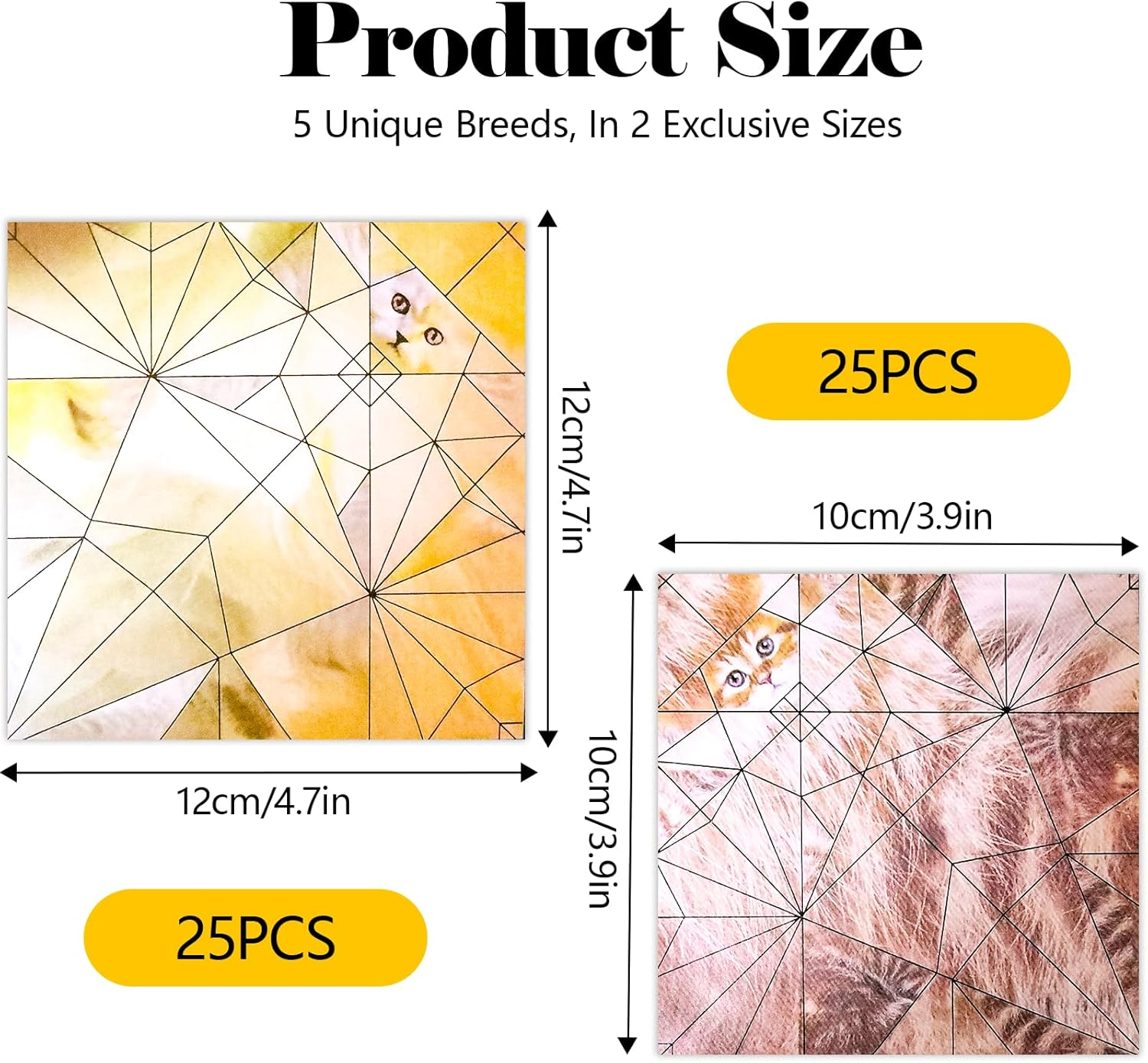 DIY Paper Cats Origami Kit,Cute Kitten Origami Papercraft Kit,Fun 3D Craft Origami Cats Paper Activity, Funny Christmas Birthday Gifts Stocking Stuffers Home Desk Decor image number 3