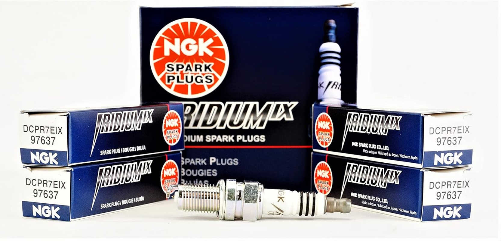 NGK # 6046 Iridium Spark Plugs -- DCPR7EIX -- for Harley-Davidson Twin Cam and XL --- 4 PCS * NEW * image number 1