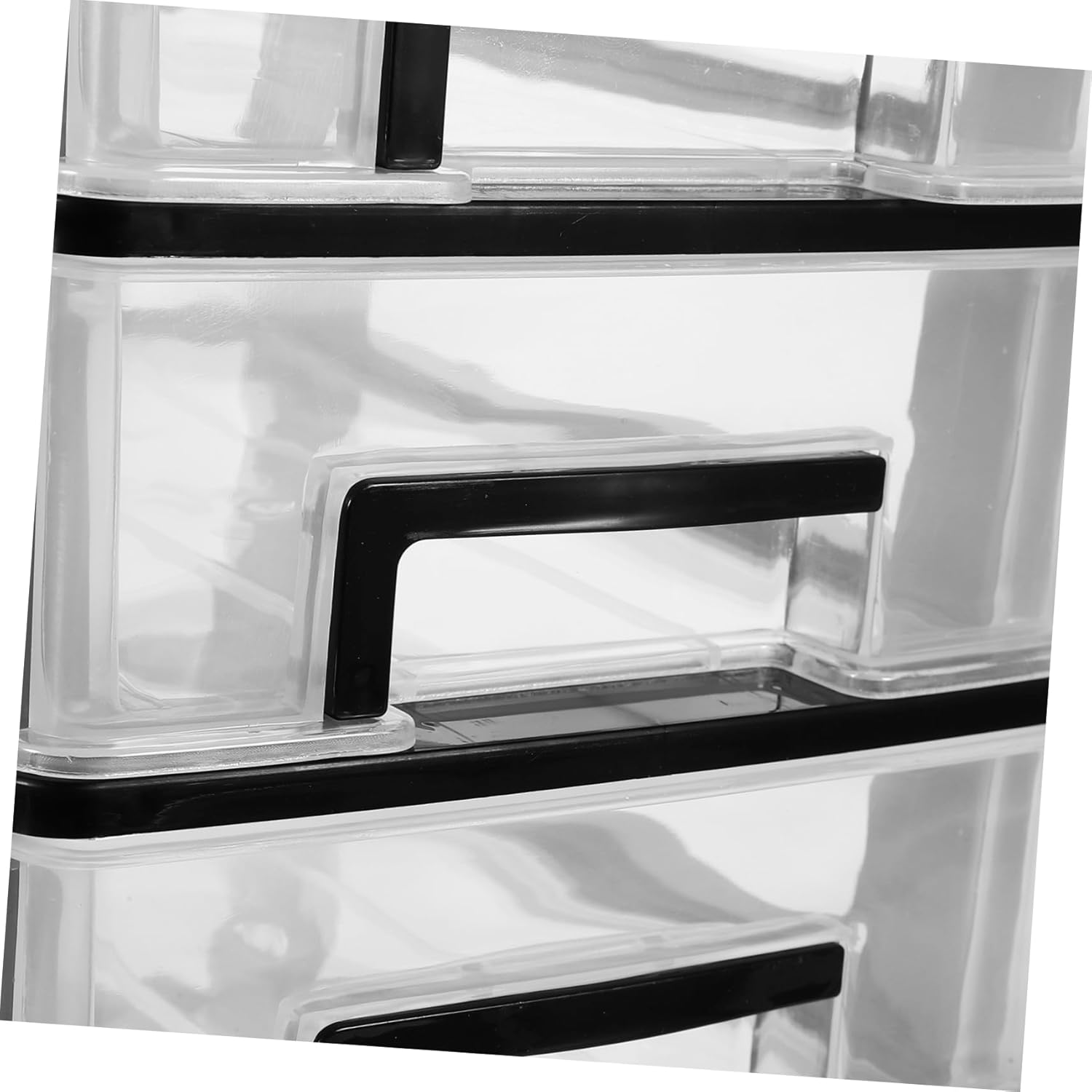Beavorty 4-Layer Desktop Drawer Storage Box, Plastic Sundries Holder and Cosmetics Organizer for Makeup Tools, Compact Mini Storage for Bathroom, Bedroom, and Office Use (Black image number 5