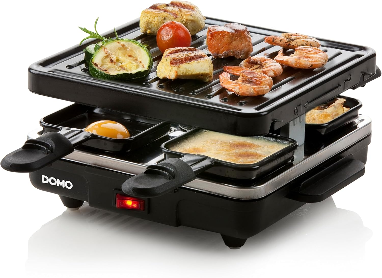 Domo DO9147G Raclette Grill, Alloy Steel, 600 W, Black image number 2