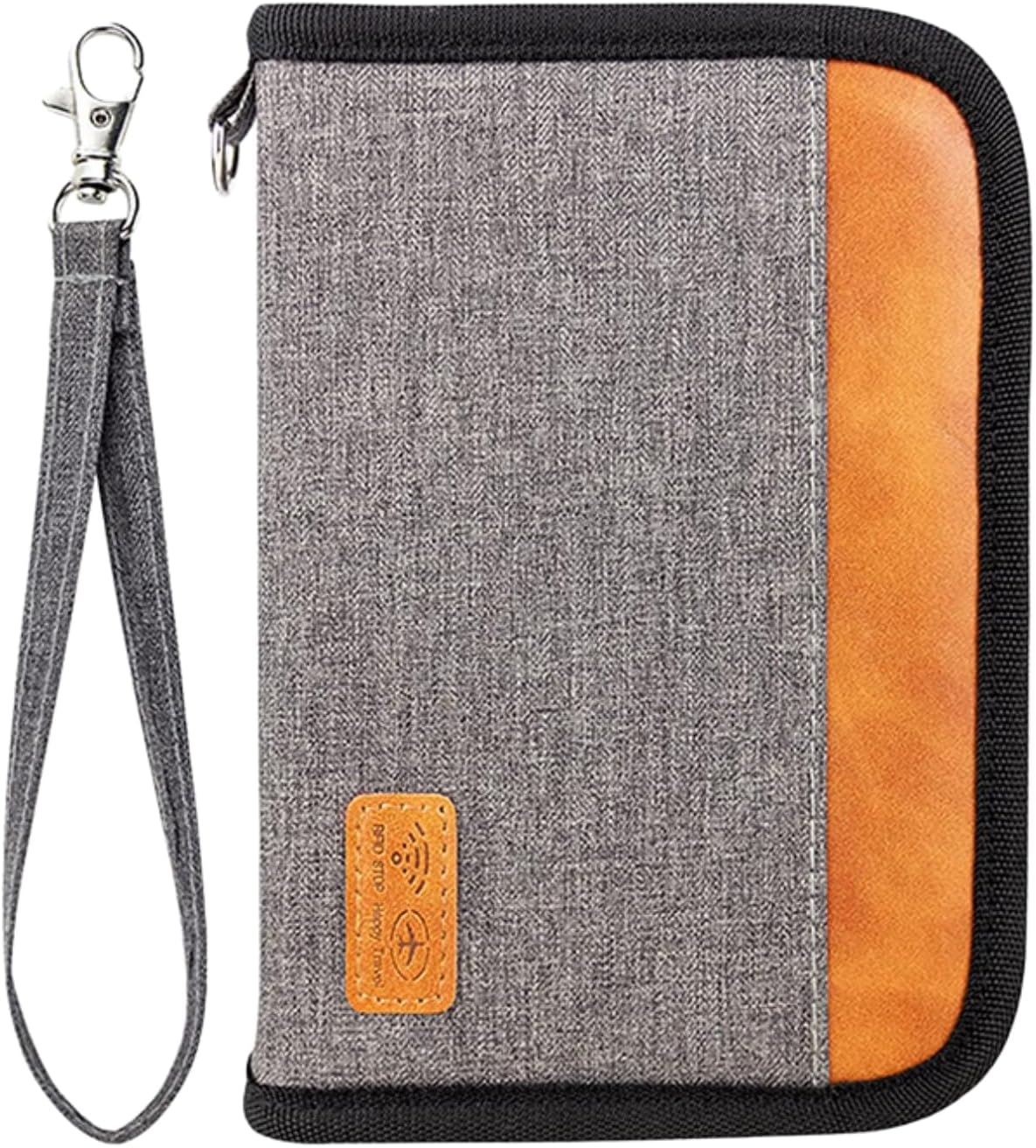 Passport Holder for Famliy Travel Wallet Passport Wallet Document RFID Blocking Organizer with Zipper Clutch Bag Flight Ticket Credit Cards Men Women, Black, Rfid Blocking Travel Passport Wallet