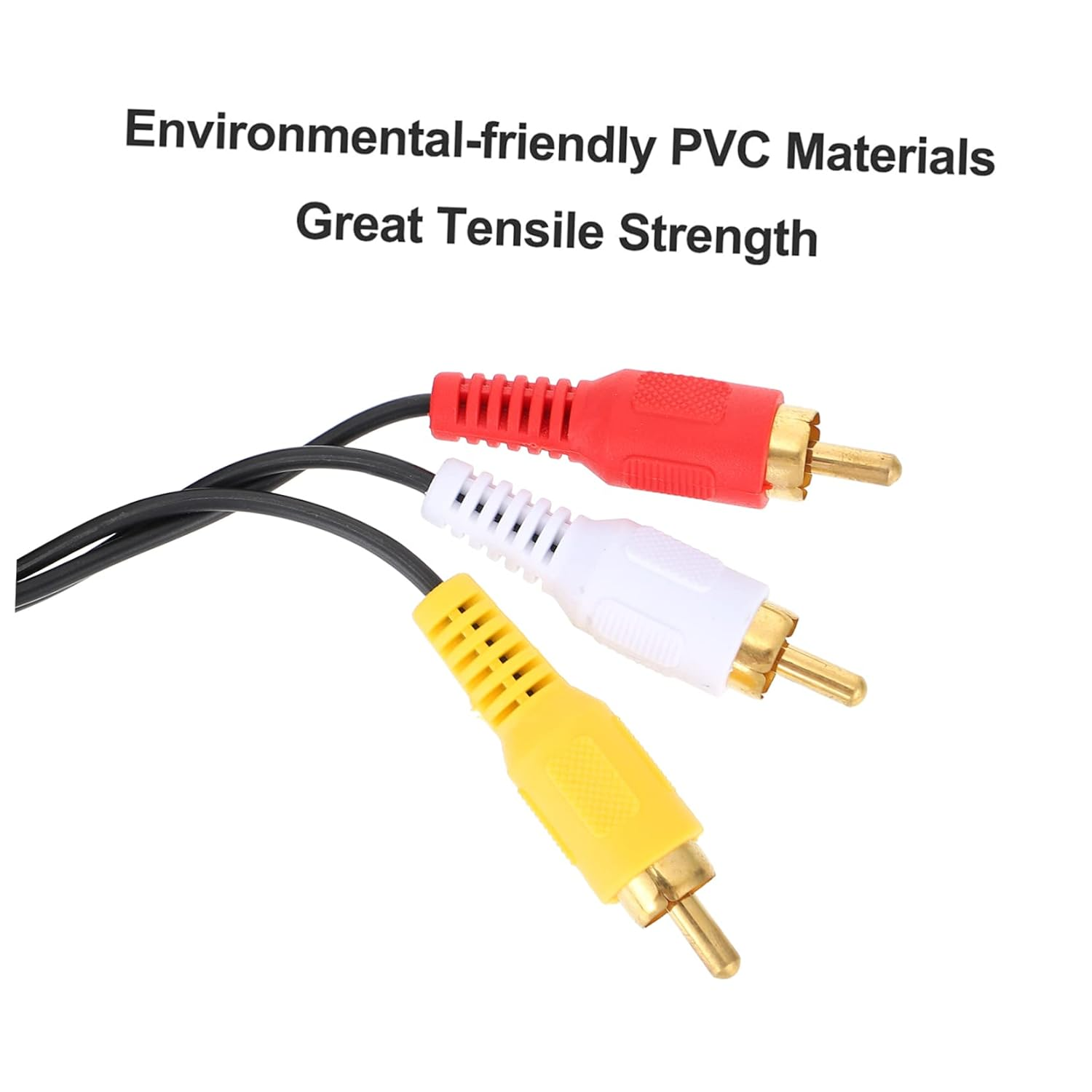 SECFOU 2Pcs 3.5Mm to 3 Av Audio Cable Adapter Cord for Phone and Computer, Copper Wire Stereo Aux Cord for Home Theater and Tv Video Connection image number 5