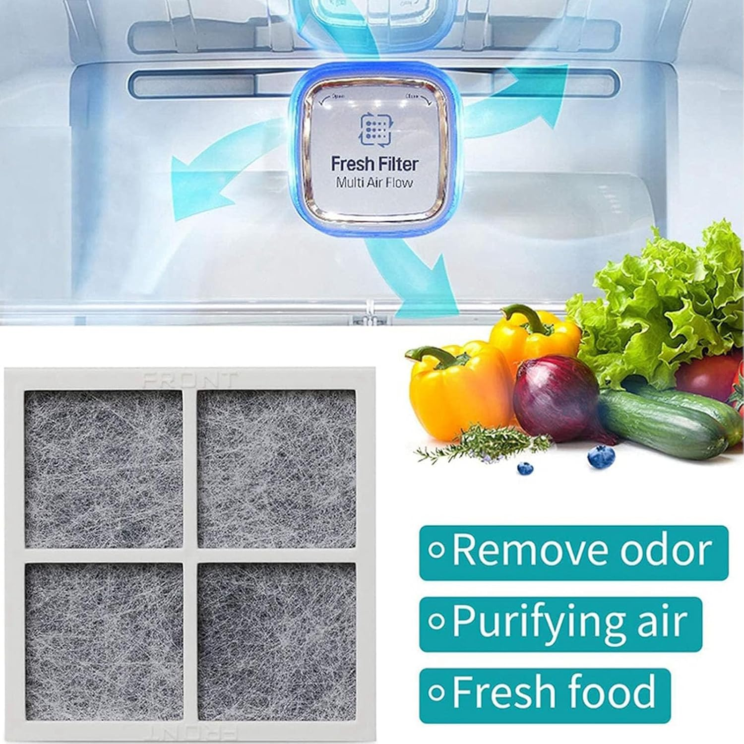 JIAYUYUARPY 6X Refrigerator Fresh Air Filter Replacement for LG120F/LT120F Series Fridge Fresh Air Filter image number 2