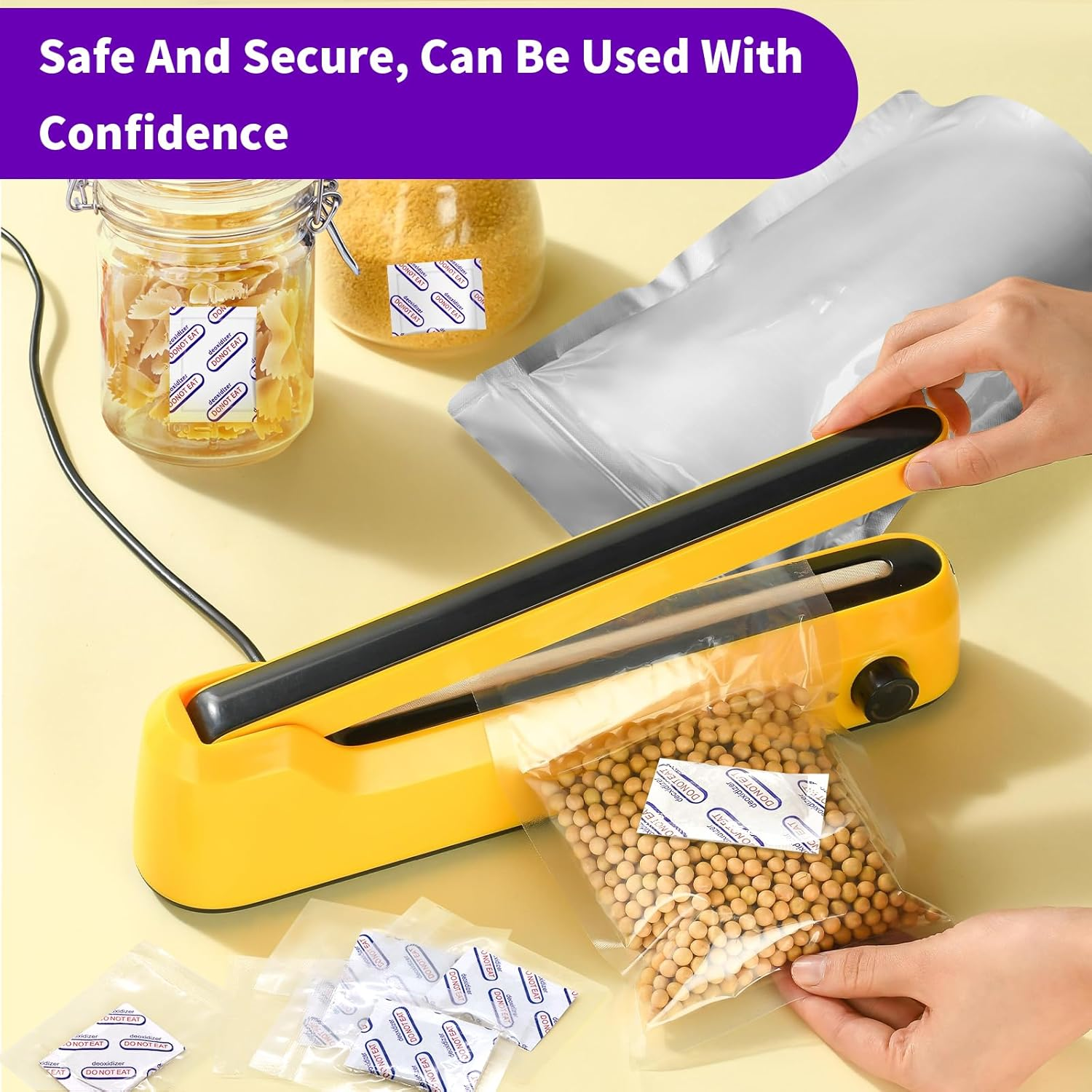 Individually Wrapped - Midukit Oxygen Absorbers for Food Storage 500Cc, 50 Packs, Food Grade Packs for Long Term Food Storage Survival, Mason Jars, Mylar Bags, Canning, Dehydrated, Preserved Foods image number 5