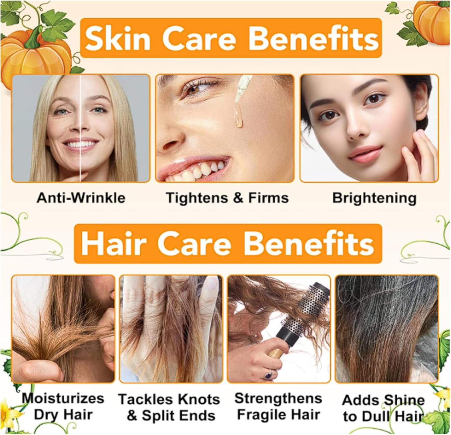 Pumpkin Seed Oil for Hair Growth & Skin Care, 100% Pure Organic Cold Pressed Pumpkin Seed Oil, Natural Moisturizing & Nourishing Hair Care Oil for Scalp, Face, Nails, and Body 60Ml (4Pcs) - 1Pcs image number 6