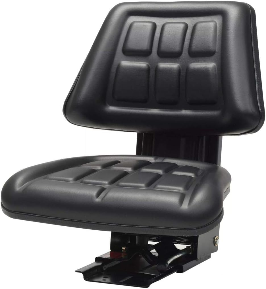 Vidaxl Heavy-Duty Tractor Seat with Suspension and Multiple Adjustments - Comfort Design, Durable Steel Frame and Water-Resistant PVC Upholstery - Black image number 2