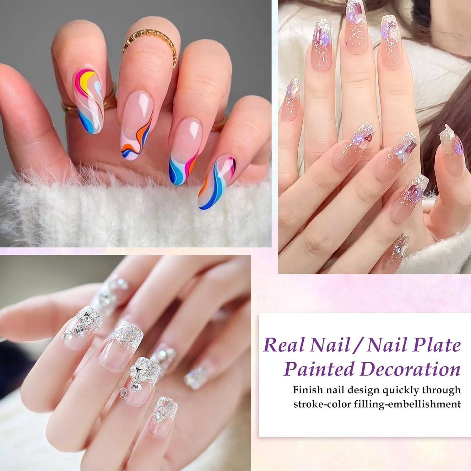 XXLAUBBD 12-Color 0.5Mm Fine Tip Nail Art Pen Set - Quick Dry Acrylic Paint Marker for Home & Salon Nail Decoration image number 6