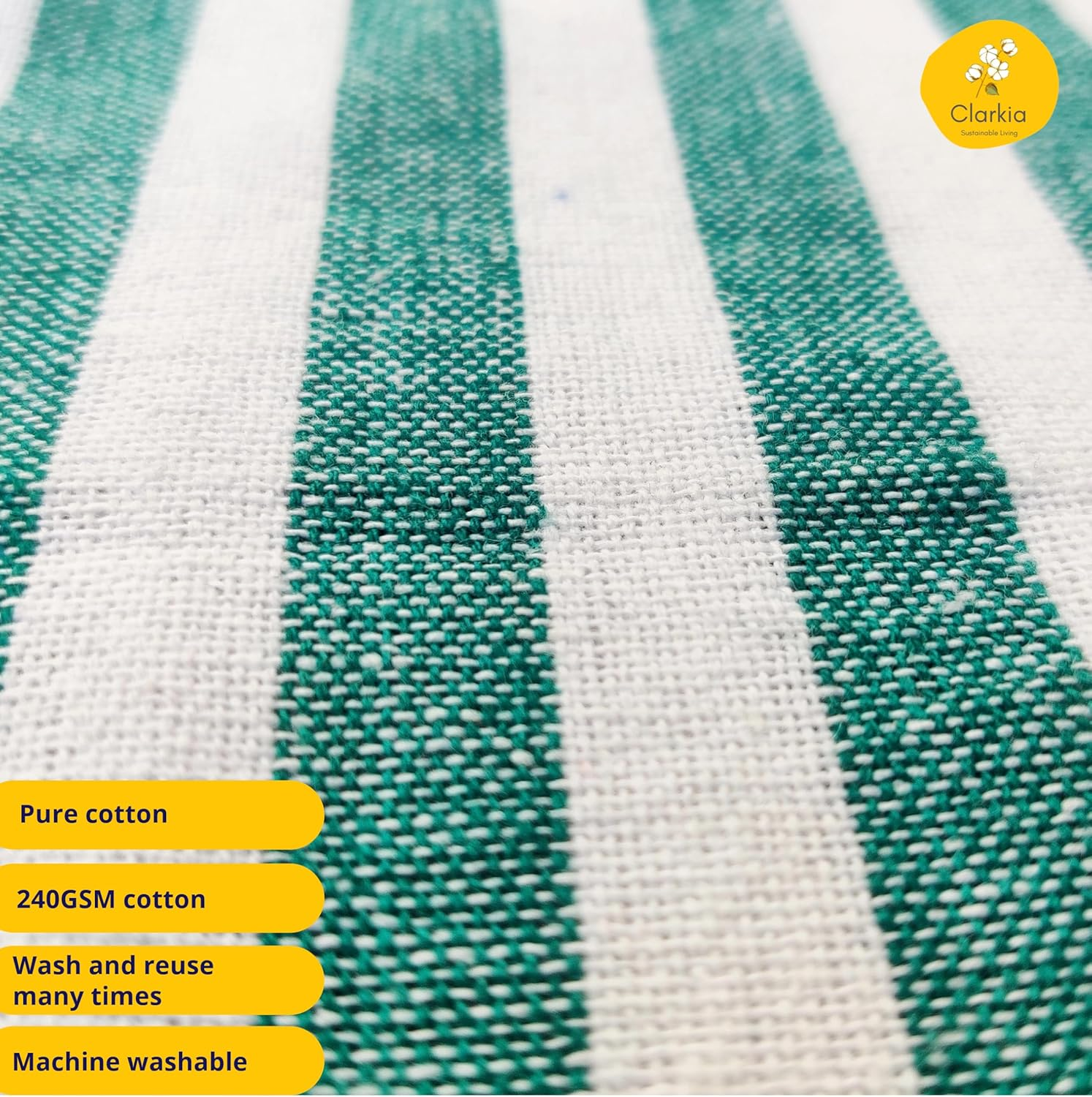 Set of 2 Cotton Double Layer Roti Clothes Wrap with Flaps Muslin Cloth for Chapati for Hot Case Kitchen Chapati Cloth Wrap Roti Cloth (2, Green & Blue) image number 3