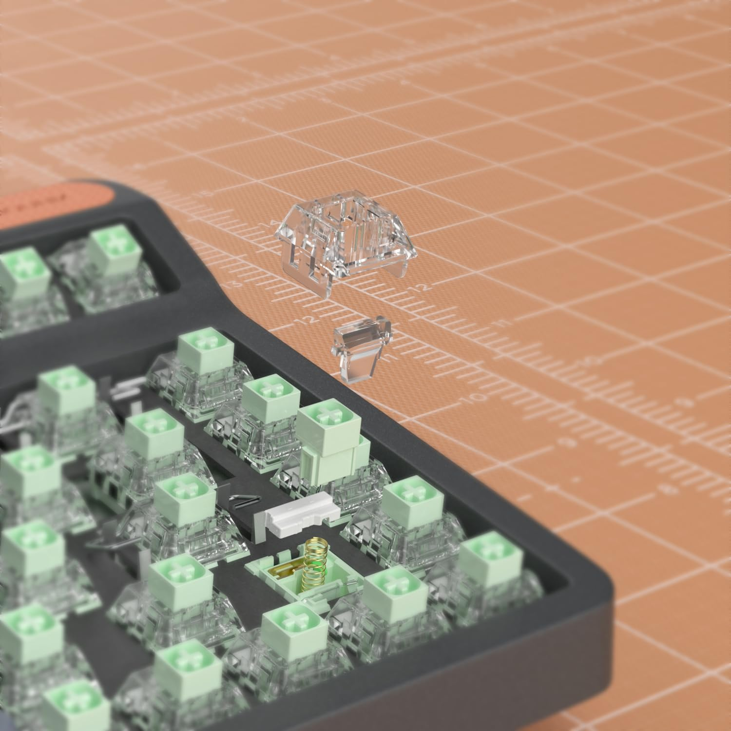 Kailh Box Jade Bamboo Switch,55Gf Heavy RGB SMD 3 Pin Switch for Mechanical Gaming Keyboard (36Pcs) image number 2