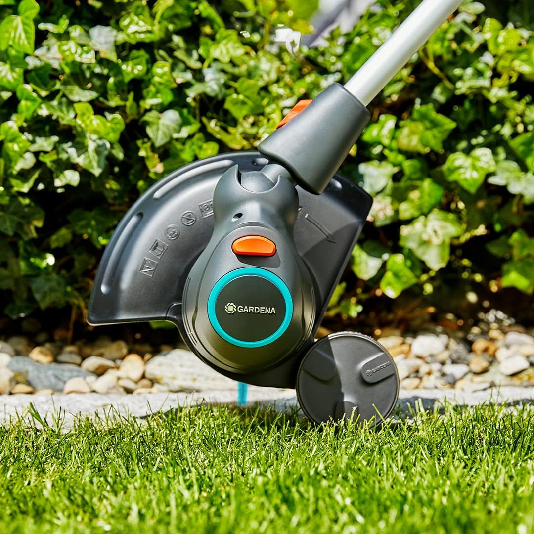 Gardena Battery Trimmer Comfortcut 23/18V P4A - 2.5Ah Battery and Charger Included Silver/Black/Turquoise/Orange 14701-52 image number 2