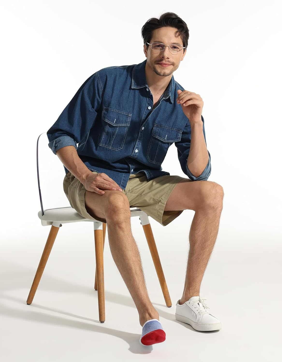 CLOSEMATE Mens No Show Socks Invisible Low Cut Socks Non Slip Casual Socks with Anti-Slip Silicone Stripes image number 6