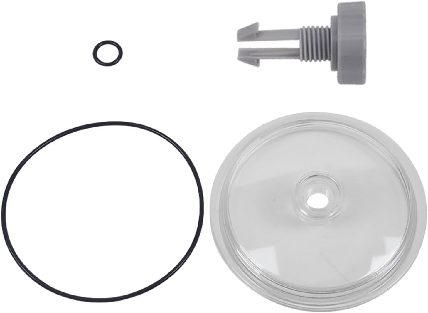 Swimming Pool Pump Trap Cover &ndash; Durable Replacement Lid with Valve and 2Pcs O Rings, Transparent Filter Container Cover for Efficient Water Circulation | Compatible with up Ground and Inground