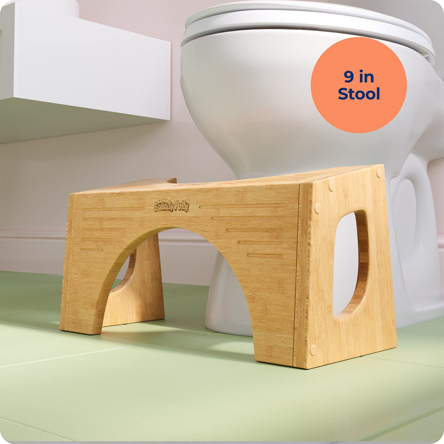Squatty Potty the Flip Bamboo Toilet Stool - White image number 5