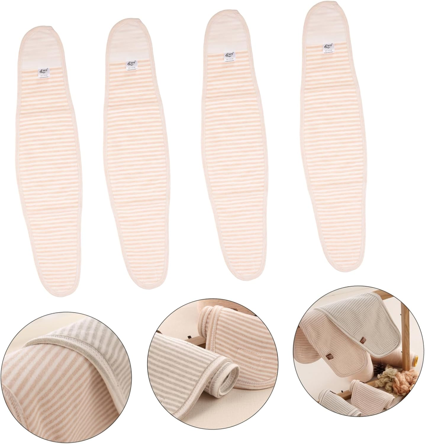 4Pcs Baby Belly Band Navel Belt Infant Umbilical Band Beige Newborn Abdominal Support for Boys and Girls