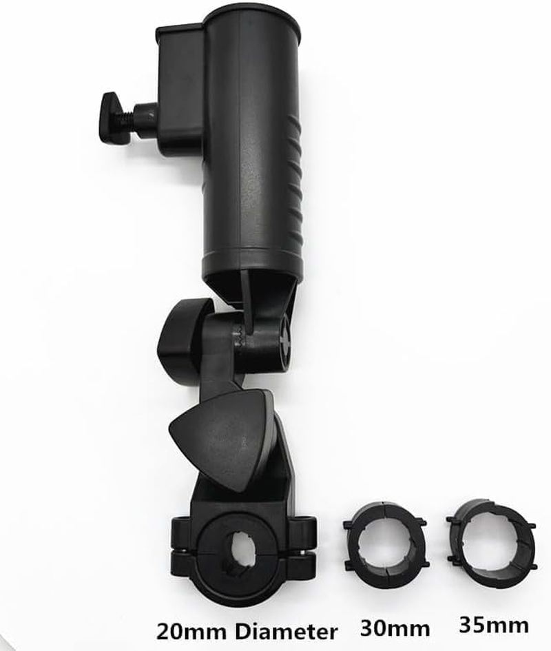 Golf Push Cart and Trolley Umbrella Holder, Universal Adjustable Umbrella Holder for Chair/Stroller/Wheelchair/Bike image number 2