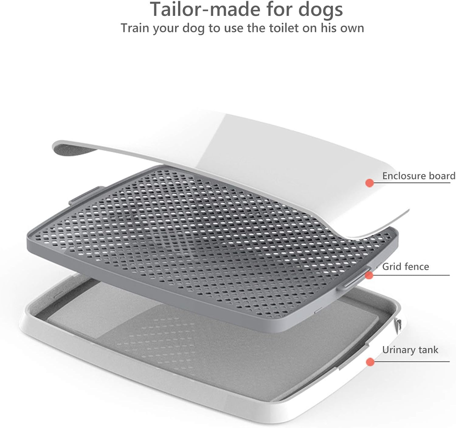 Detachable PET Dog Puppy Potty Training Tray PAD Pee Toilet (L, Blue) image number 1