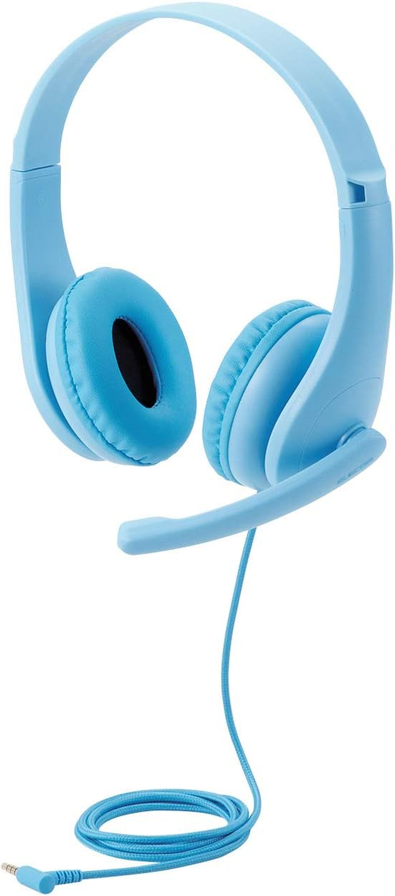 ELECOM Kids Headphones Tangle-Free 3.5Mm Jack Wired Cord On-Ear Headset for Children/Teens/Boys/Girls Compatible with Smartphones/Playstation/Pc/Tablet (HS-KD01TBK)