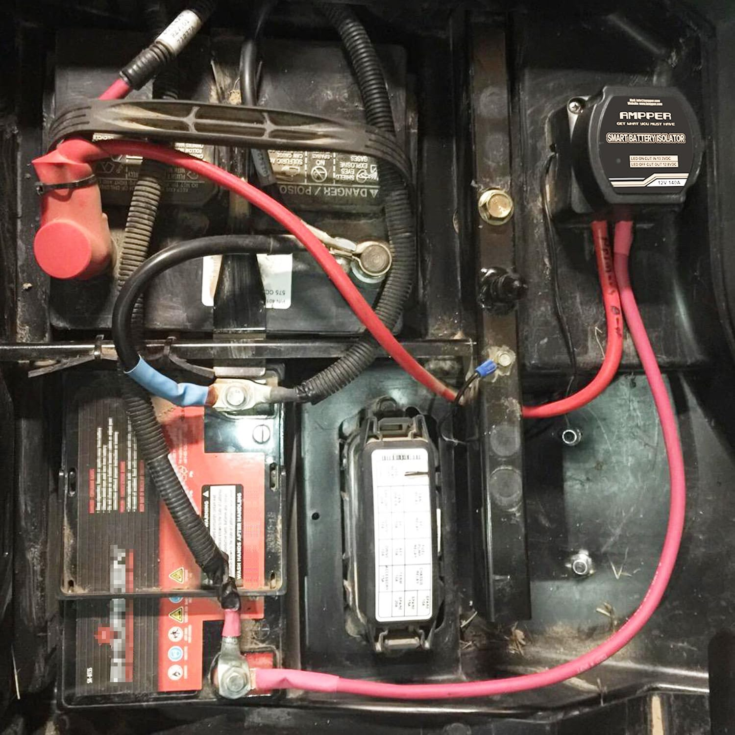 Ampper 12V 140Amp Dual Battery Isolator, Voltage Sensitive Relay (VSR) Smart Battery Isolator for Car, Vehicle, RV, ATV, UTV and Boat image number 4