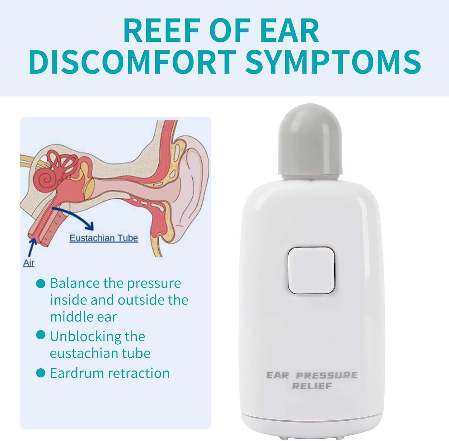 Eustachian Tube Unclogger - Ear Pressure Relief Device - Balanced Ear Pressure Safely & Naturally - Eustachian Tube Exerciser image number 5