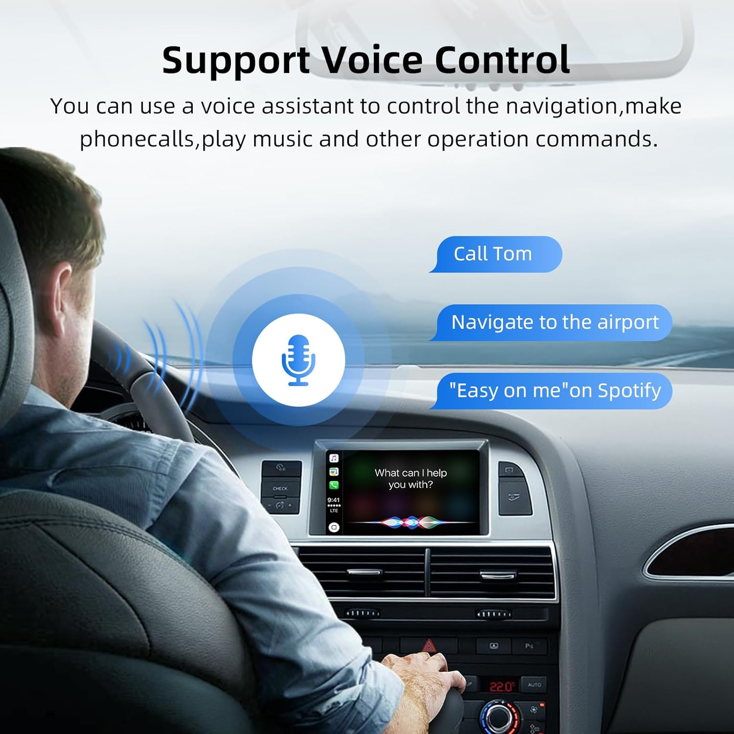 ANYFAR Decoder Adapter Fits 2009-2015 Audi Vehicles A6 & Q7 with MMI 3G System, Supports Wireless Carplay/Android Auto/Voice Control/Mirror Link/Camera/Usb Drive/Navigation Etc image number 4