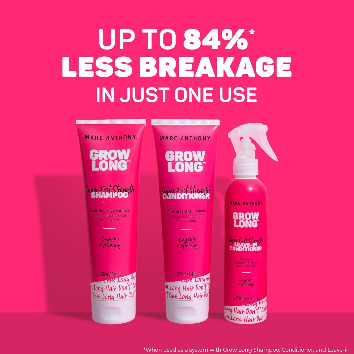 (Shampoo + Conditioner) - Marc Anthony Grow Long Biotin Shampoo and Conditioner Gift Set, Vitamin E and Caffeine, Sulphate Free, Colour Safe Curly Hair & Dorm Room Essential for Women, Basic, 497Ml image number 6