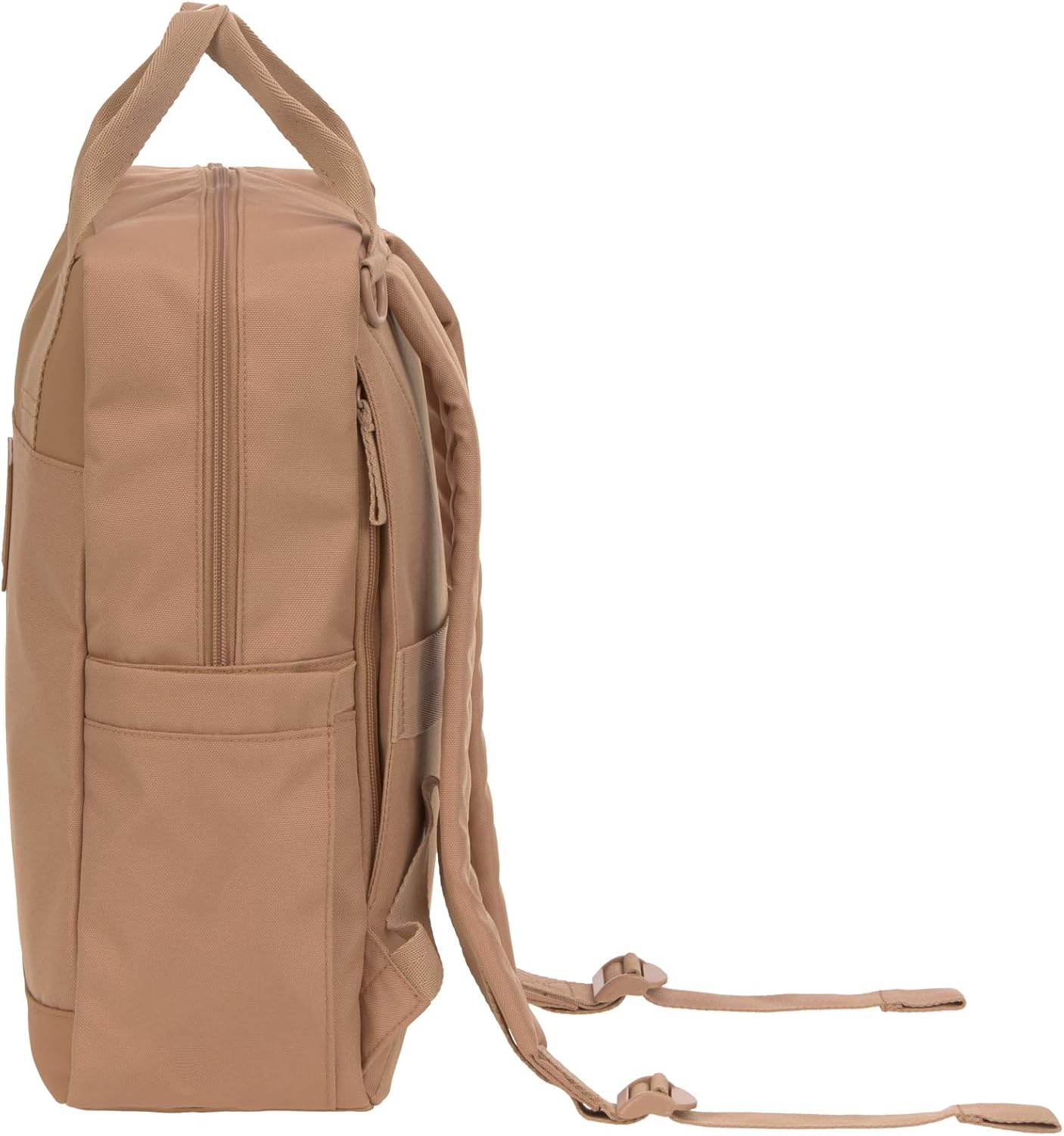 L&Auml;SSIG GRE Vividal Almond Baby Changing Backpack with Changing Mat, Pram Attachment, Bottle Holder Sustainably Produced image number 3