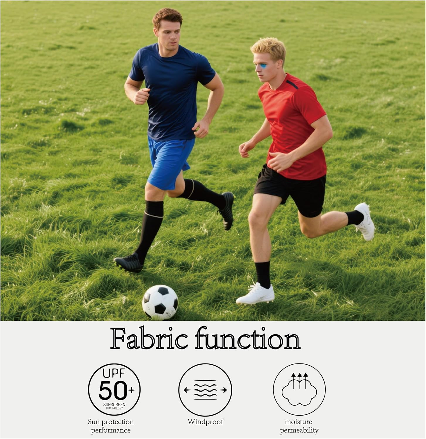 Calf Compression Sleeves & Non-Slip Soccer Grip Socks Set, Professional Sports Foot and Leg Socks, Suitable for Soccer, Baseball, Basketball, Rugby, Wrestling image number 2