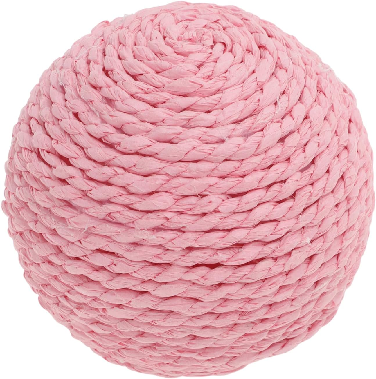CAPASTEC Cat Playing Ball with Bell Indoors, Interactive Cat Balls for Playing and Fetch, Safety Dental Care Cat Chew Balls, Diameter 10 Cm, Pink image number 4