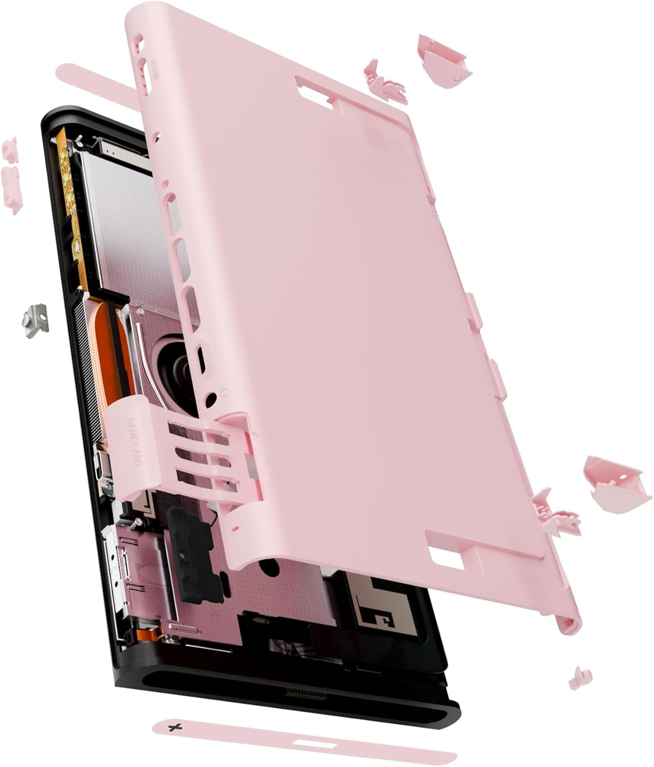 Extremerate Replacement DIY Rear Back Plate for Nintendo Switch 2 Handheld Console, Custom Housing Cover Shell Case for Switch 2 (Without Kickstand) - Cherry Blossoms Pink - Matcha Green image number 7