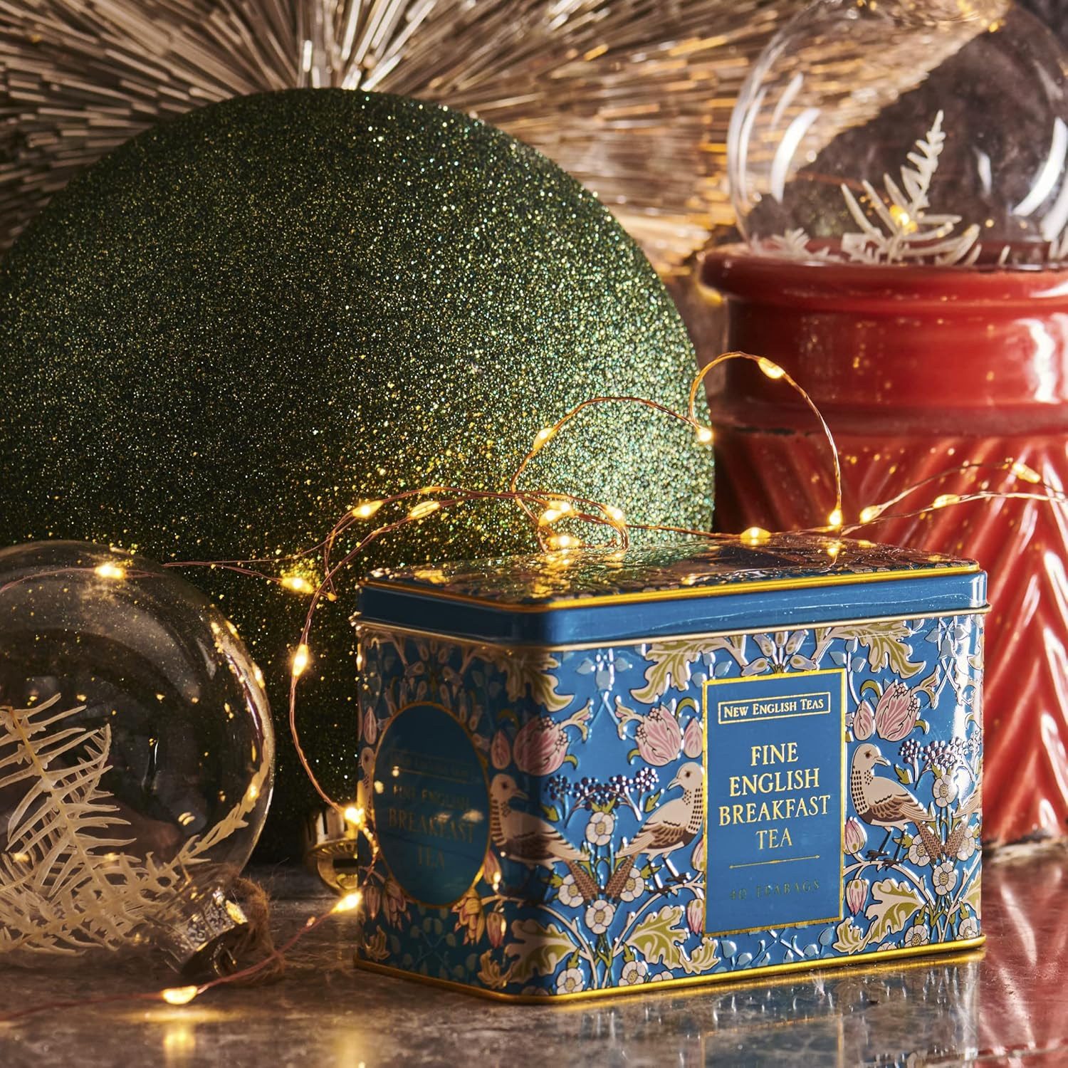 Black Thrush and Berry English Breakfast Tea Bags with 40 Tea Cans