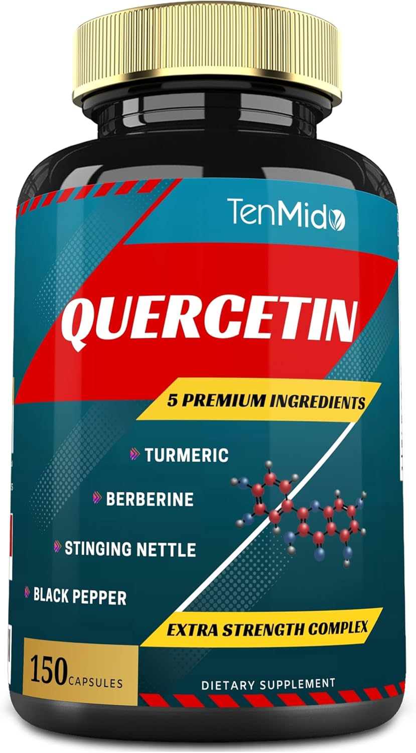 Quercetin Capsules 3550Mg, 5 Months Supply & Berberine, Stinging Nettle, Turmeric, Black Pepper | Promotes Cardiovascular, Respiratory Health, Supports Immune | Powerful Antioxidant, anti Inflammatory image number 3