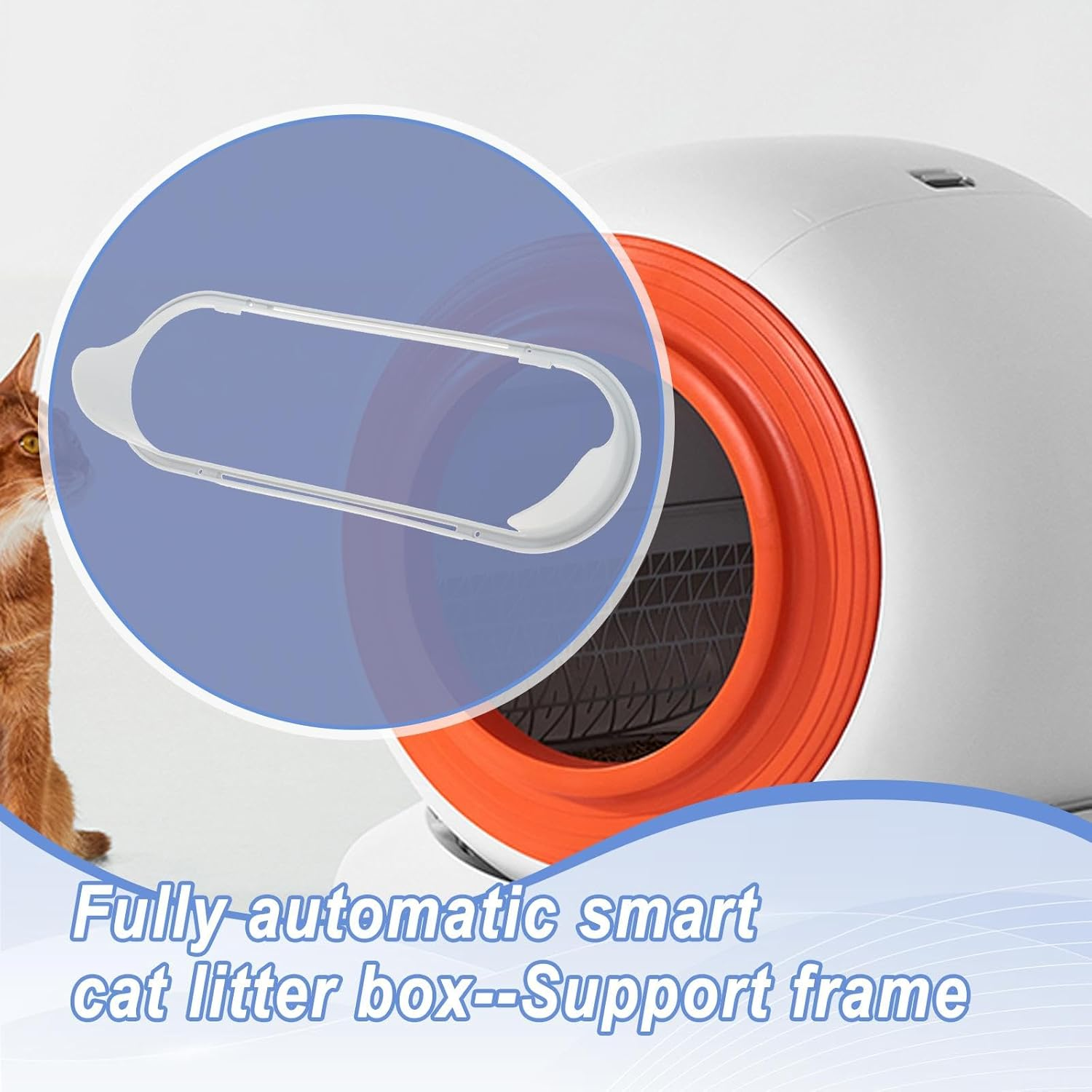 Yuksok Cat Litter Box Accessories,Cat Litter Tray,Efficiently Control Easy to Install Pet Supplies Parts Replaces for Q-Clean, Support Frame image number 3