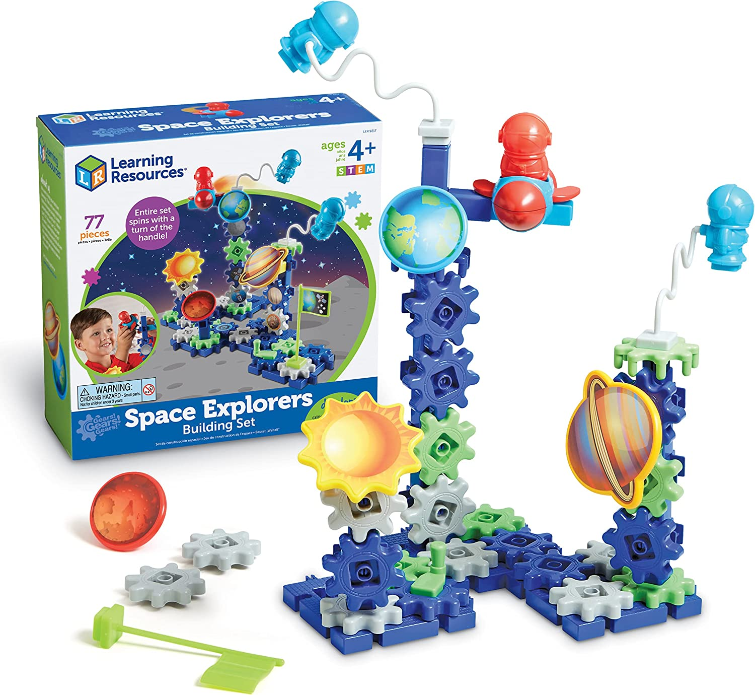 Learning Resources Gears! Gears! Gears! Movin' Monkeys Building Play Set, Puzzle, 103 Pieces, Ages 5+ image number 3