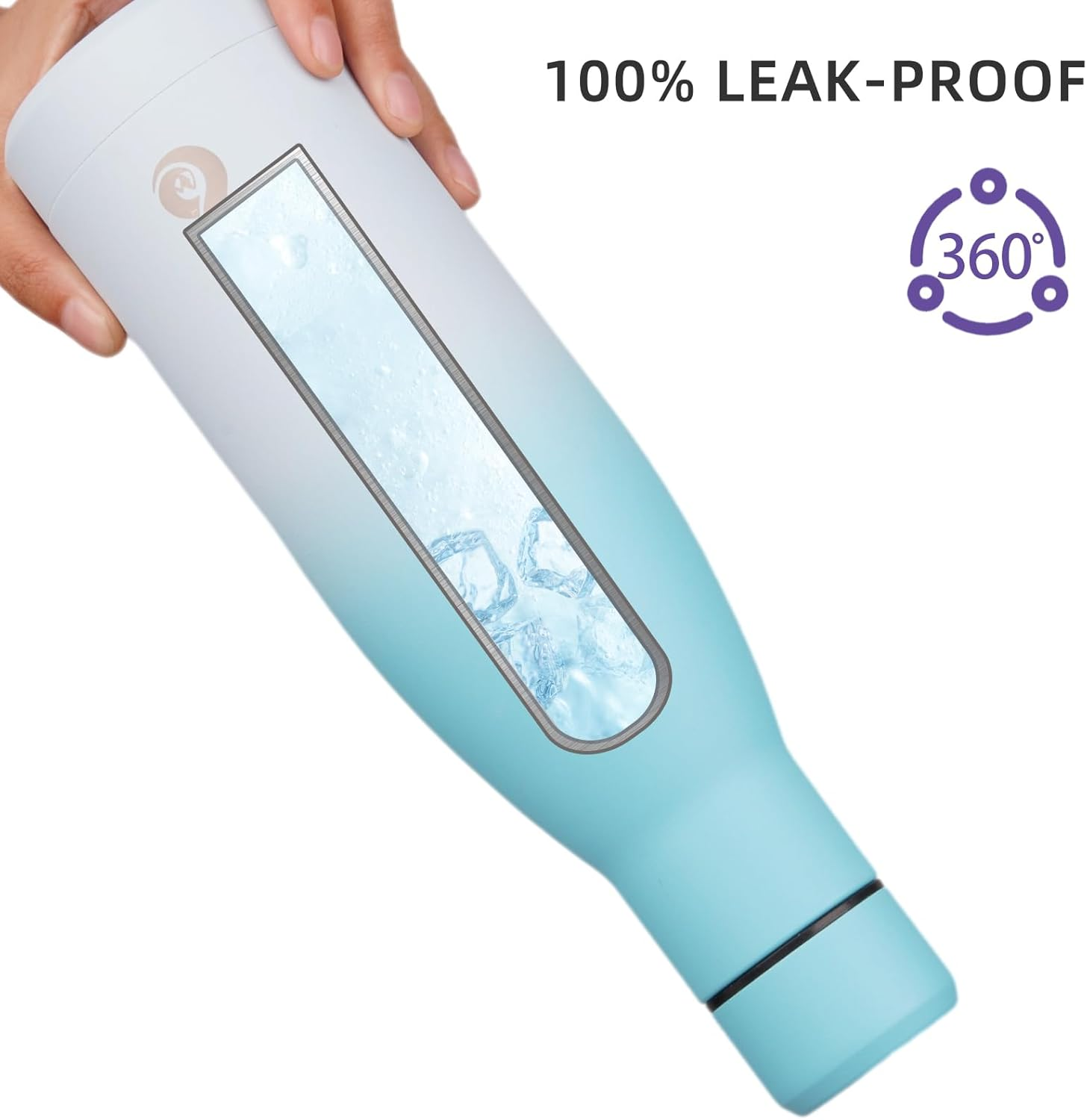 BJPKPK Stainless Steel Water Bottles, 750Ml Insulated Reusable Metal Water Bottle, Keep Cold and Hot, Sea Salt image number 2