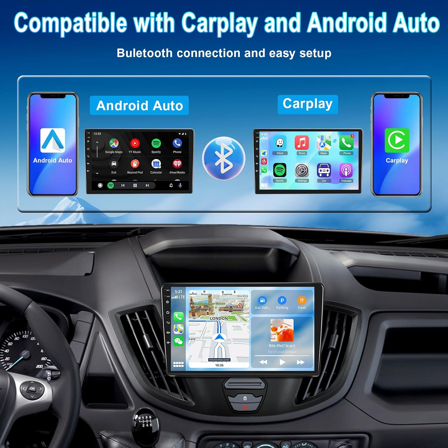 Ikasus Car Stereo for Fiat Ducato 3 Peugeot Boxer 2 Citroen Jumper 2 2006-2023 GPS Mirror Link Wireless Android Auto Carplay Rear Camera 9Inch 2+32G image number 1