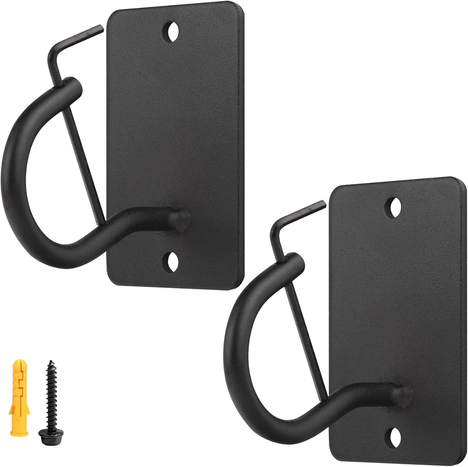 2 Pack Wall Mount Hook with Lock Heavy Duty Resistance Band Anchors Workout Stretching Strength Training Exercise Equipment Hook Hanger Utility Organization Hook for Home Depot Garage image number 1