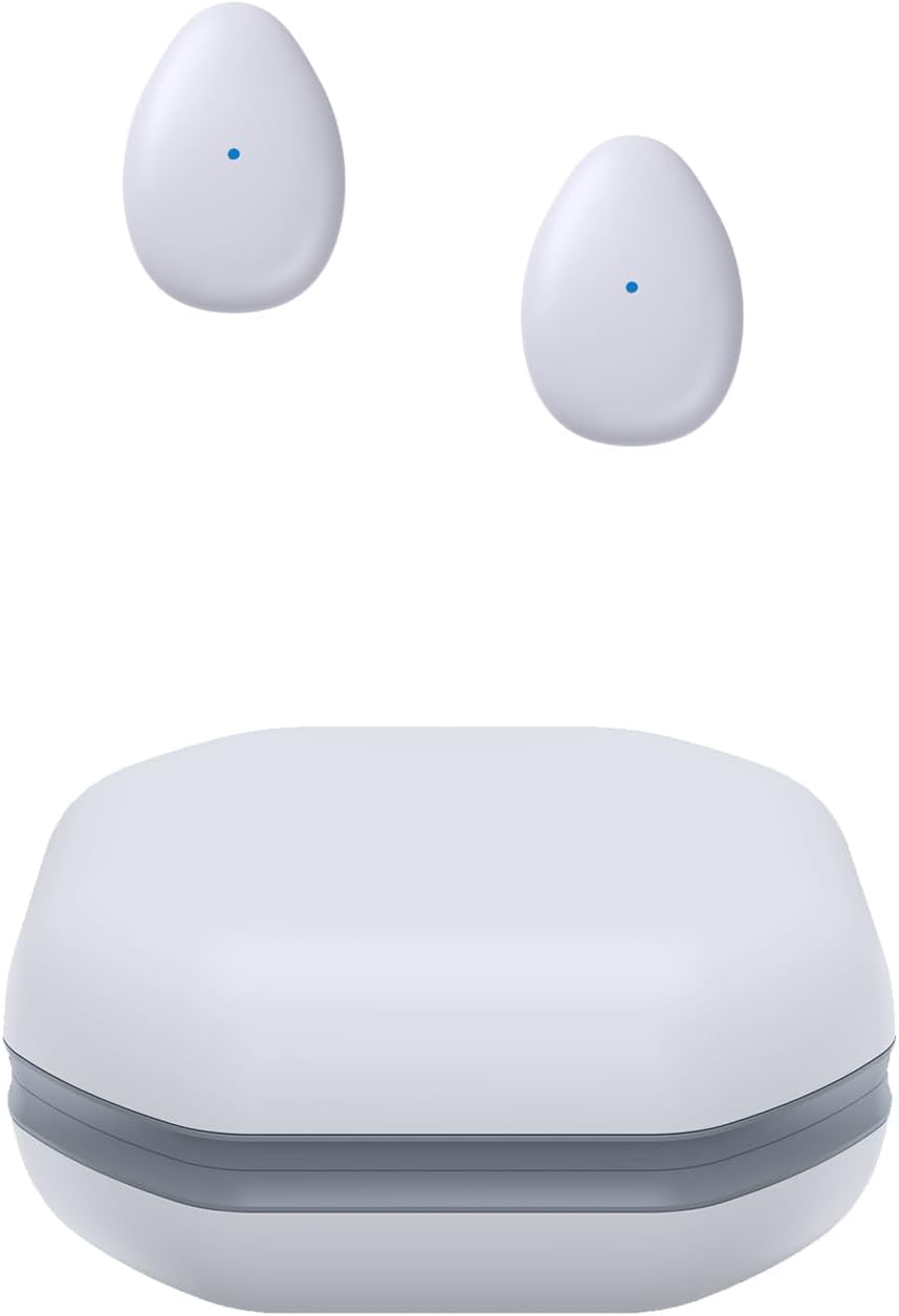 Mini Wireless Bluetooth Earbuds, Tiny Semi In-Ear Headphone Small/Light/Thin for Sleep on Side/Work/Fitness/Run/Drive, Stream Music or Podcasts from Iphone/Android Phones(White Gray)&hellip; image number 6