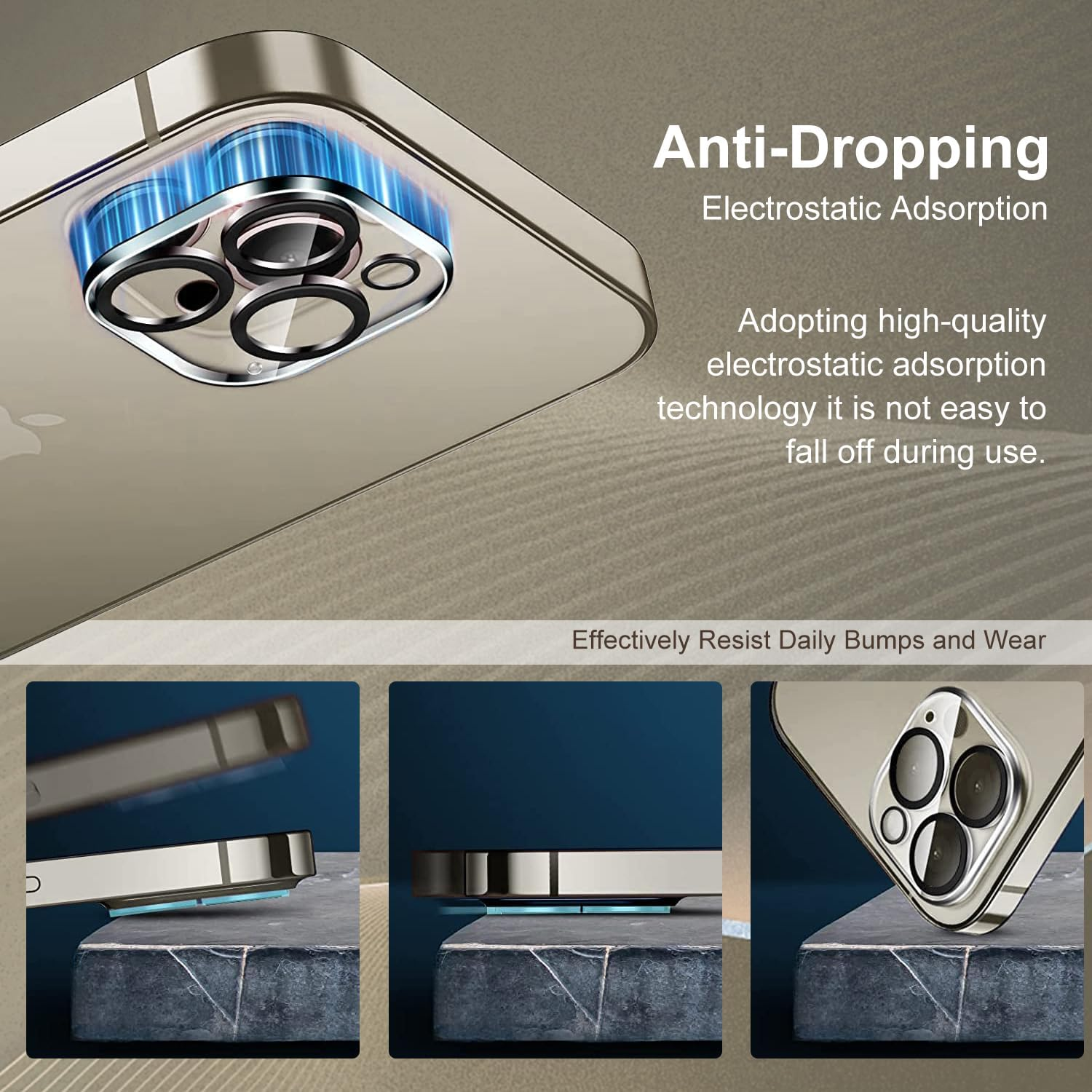 [3 Pack] T Tersely Camera Lens Screen Protector for Iphone 16 Pro/Iphone 16 Pro Max, 9H Hardness Transparent HD Protective Tempered Glass Protector Film image number 6